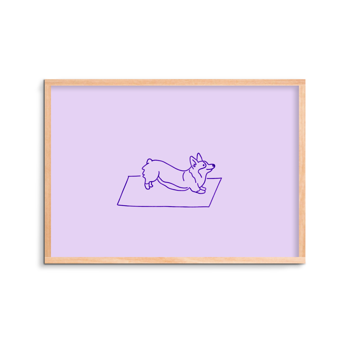 The Yoga Stretch Corgi Art Print