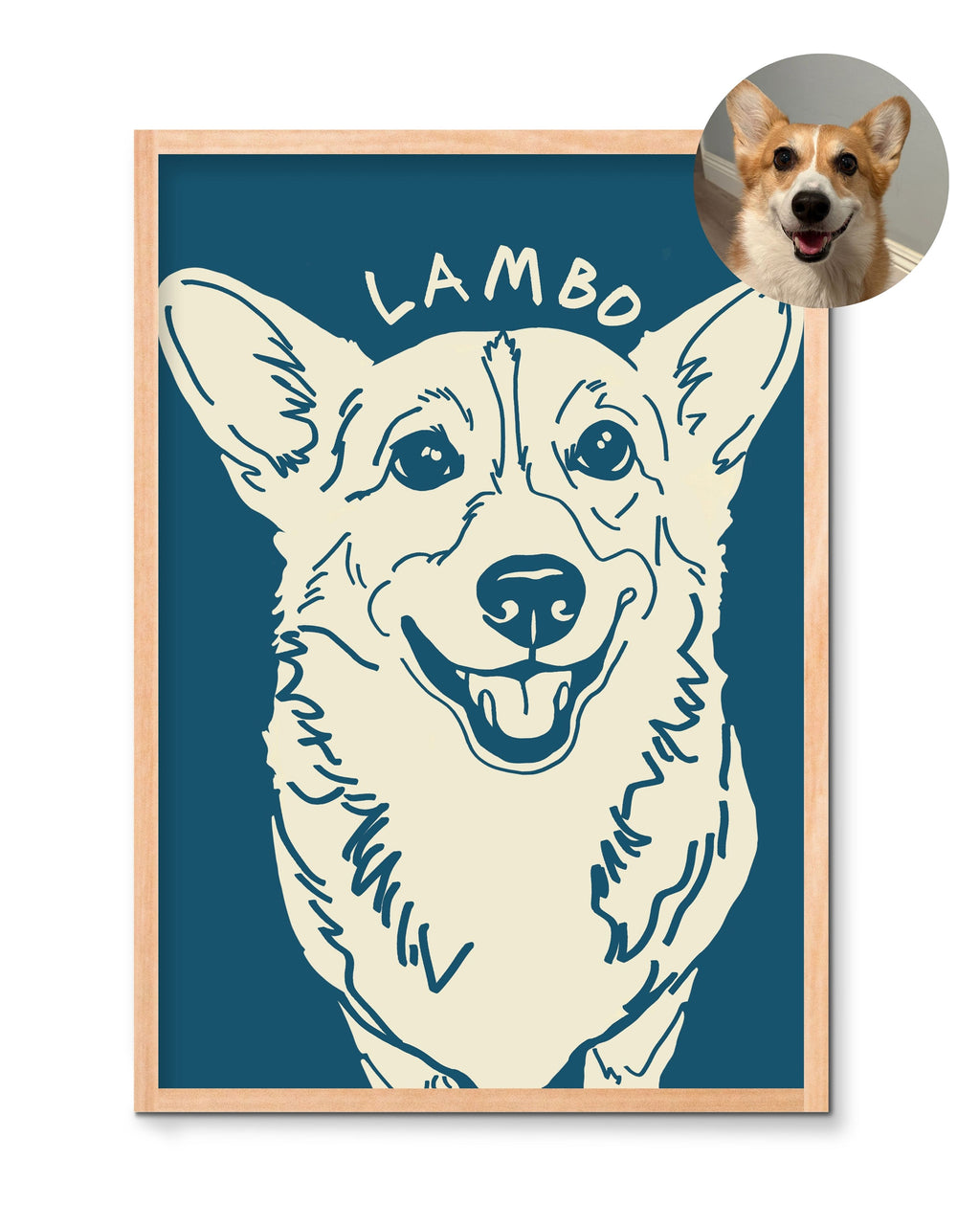 Personalized Modern Retro Pet Poster