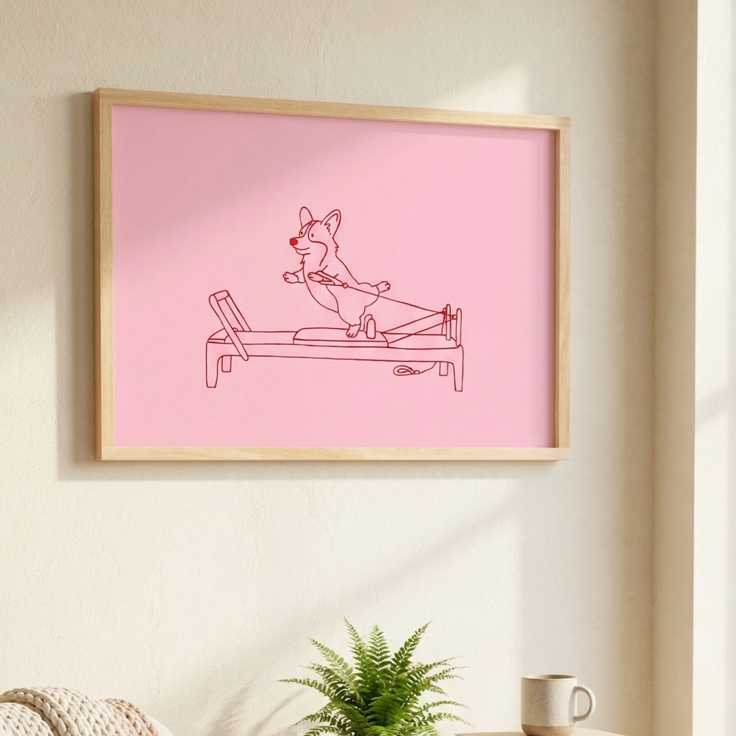 The Pilates Pro Corgi Art Print