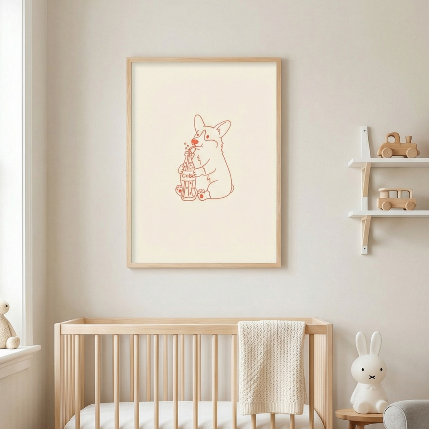 The Soda Sip Corgi Art Print