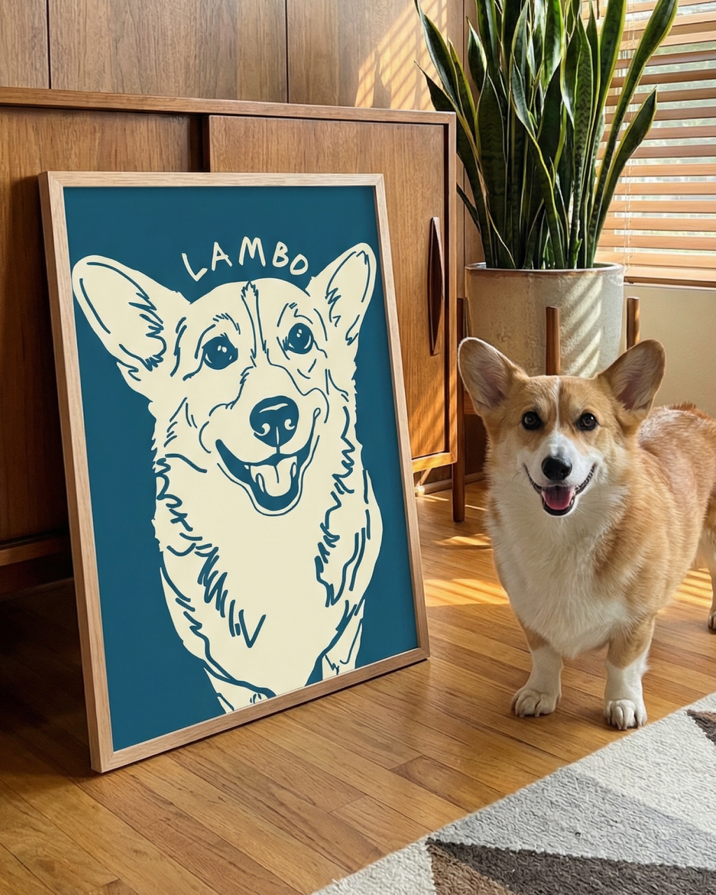 Personalized Modern Retro Pet Poster