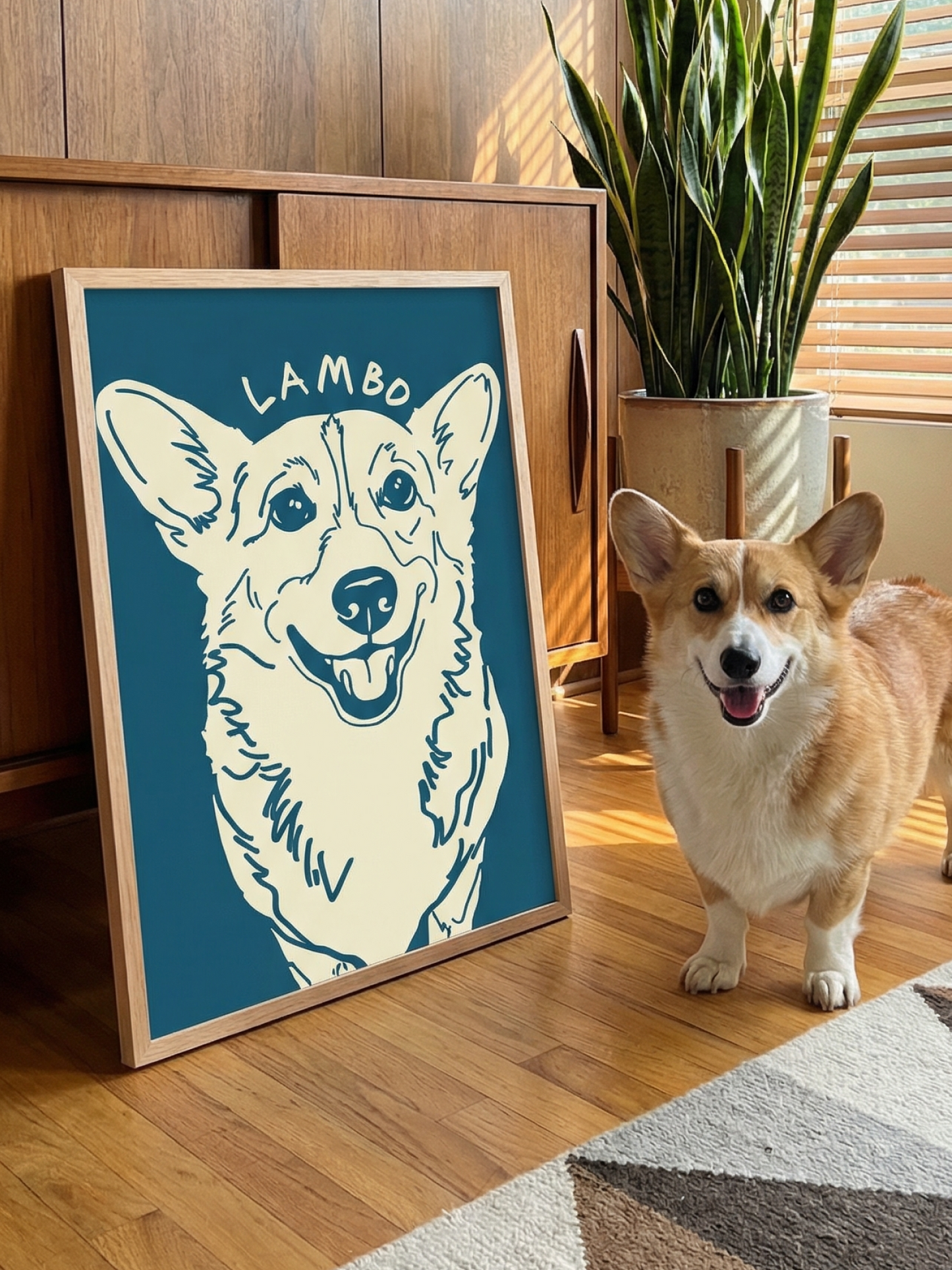 Personalized Modern Retro Pet Poster